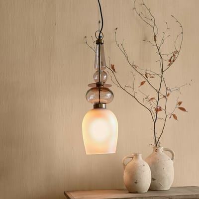 LOBERON Hanglamp Vélomiane helder/antiekmessing