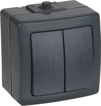 SWD Opbouw schakelaar Serie - spatwaterdicht - Antraciet