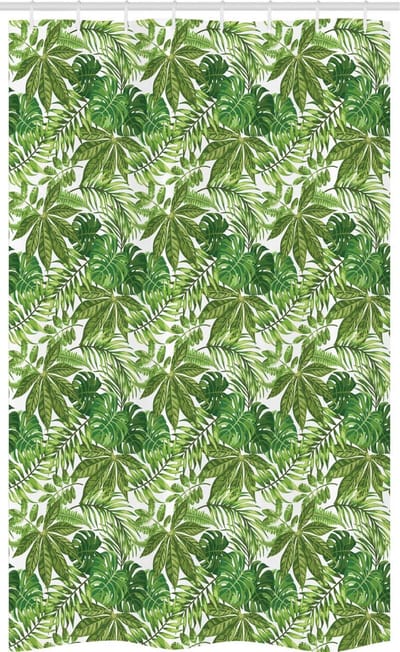 ABAKUHAUS Douchegordijn – Palmblad Jungle – 120x180 cm Groen