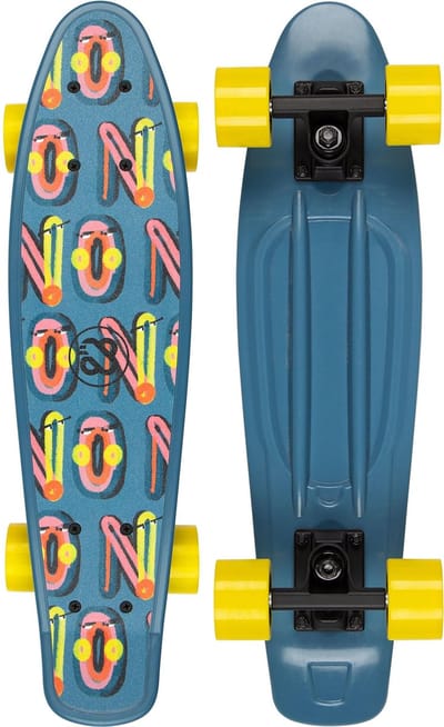 Nijdam FlipGrip Skateboard - Gamester - Blauw/Geel