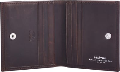 Maître Birkheim Gerfried Portemonnee RFID-bescherming Leer 10 cm - Jongens - Horizontaal - darkbrown