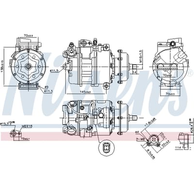 Compressor airconditioning NISSENS 890635