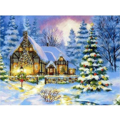 5D DIY diamant schilderij kerstboom diamant borduurwerk kruissteek 20X30CM gray