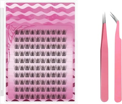 DIY Wimperextensions Kit met Wimperclusters van 8-16mm en Pincet voor een Natuurlijke Look