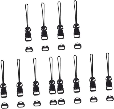 Camera Riem Gesp - Camera Clip - Camera Bevestigen - Snel Loskoppelen - 8 Stuks - Zwart