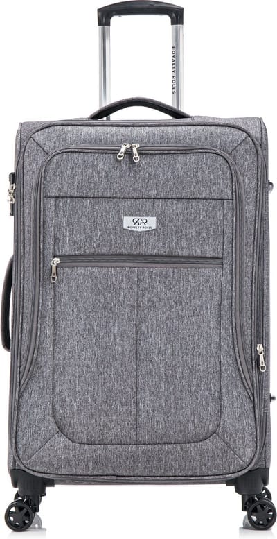 Royalty Rolls Abu Dhabi 2.0 Grote Koffer - 80 cm - 121 Liter - Exp - TSA Slot - Grijs