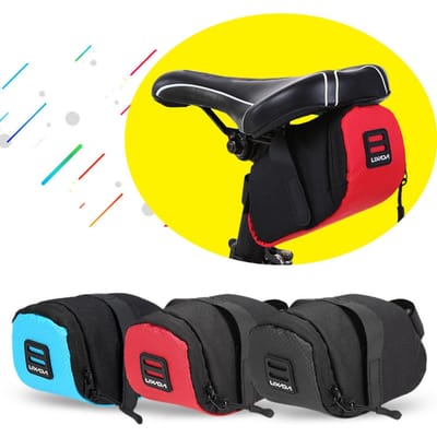 Lixada Mini Mountainbike Zadeltas Pouch Racefiets Zadeltas Tail Pack Outdoor Fiets Zadelpen Tas zwart
