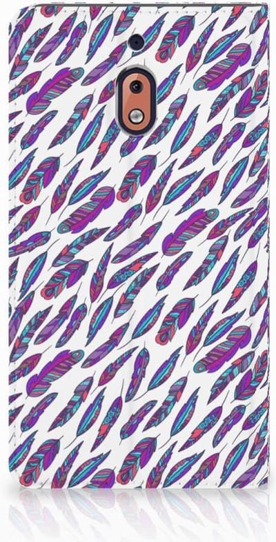 Nokia 2.1 2018 Hoesje met Magneet Feathers Color