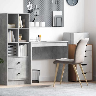 vidaXL - Bureau - Beton - Grijs - 80 - x - 40 - x - 76 - cm