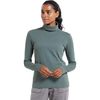 Mountain Warehouse Dames/Dames Meribel Katoenen Roll Hals Top met Lange Mouwen (Khaki)