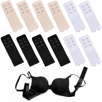 MTTProducts - BH Verlenger - Ondersteuning - Comfortabel - Zwart/Wit/Beige - Stretch Ondergoed - Maternity Accessoires - 12 Stuks