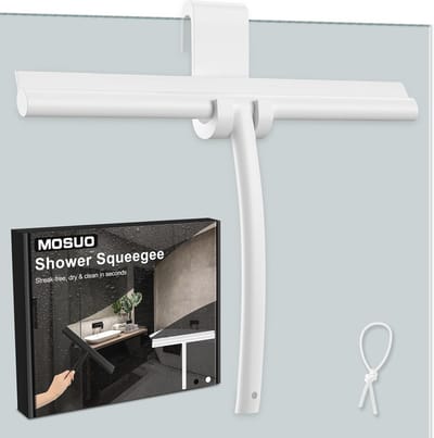 Siliconen Douchewisser met Haak - Voor Streeploos Reinigen van Badkamer & Ramen (28 cm)