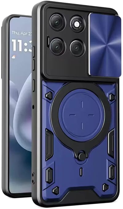 Hoesje geschikt voor Motorola Moto G86 - Techsuit CamGuard Pro Back Cover - Blauw