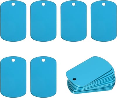 Blanco Rechthoekige Aluminium Labels voor Graveren en Stempelen - 30 Stuks