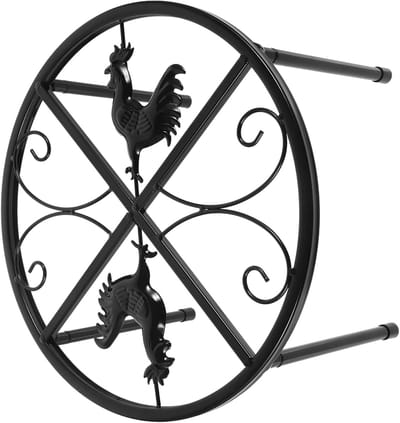 Voerbak Houder - Drinkbak Standaard - Voeren Kippen - Stabiele Constructie - 29x29x17 cm - Zwart