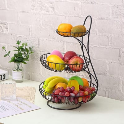 Huishoudelijk Licht Luxe Metalen Fruitbord Dienblad Standaard Twee Drie Laags Persoonlijkheid Creativiteit IJzerkunst Delicaate Fruitmand