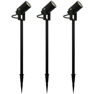 KS Verlichting - Beamy - tuinspot - 3x - L - Verstelbaar - Aluminium - Modern - Spot - Zwart