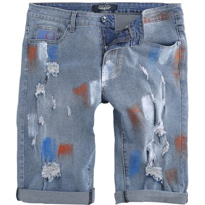 Rock Rebel by EMP - Rock Shorts - Short with Distressed Effects - 32 tot 34 - voor Mannen - blauw