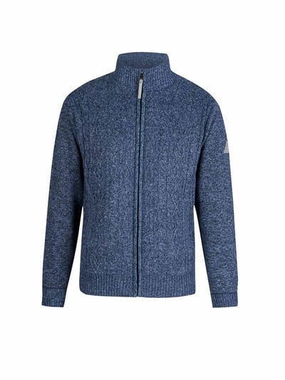 BJØRNSON Gus Kabel-gebreid Vest Fleece Gevoerd Heren - Maat M - Donkerblauw