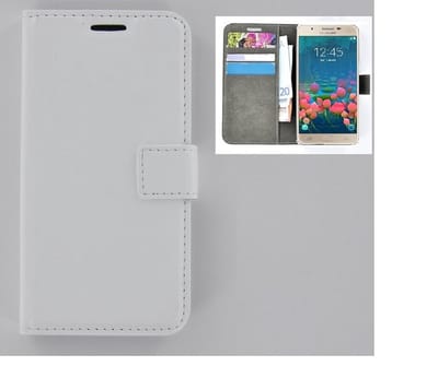 Samsung Galaxy J5 Prime smartphone hoesje wallet book style case wit