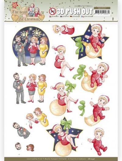 3D Push Out - Yvonne Creations - The Heart of Christmas - Fireworks