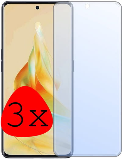 Screenprotector - 3 Stuks Geschikt voor OPPO Reno 8T 4G - Extra Sterk - Beschermglas - Gehard Glas - Tempered Glass - Screen Protector