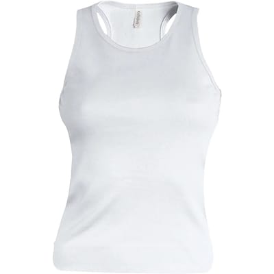 Tank Top Dames M Kariban Mouwloos White 100% Katoen