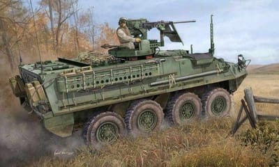 Trumpeter Modelbouwpakket Militaire voertuigen - 00398 M1131 Stryker FSV - Amerikaans Artillerieverkenningsvoertuig Plastic - 1:35 - Modelbouw