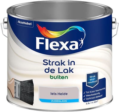 Flexa - Strak In De Lak Buitenlak Zijdeglans - Iets Heide - Mengverf - 2,5 L