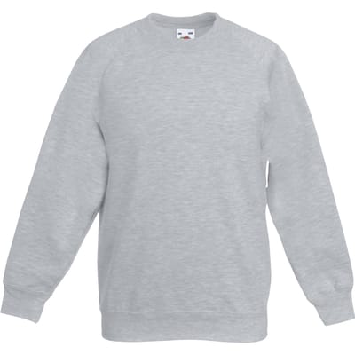 Fruit of the Loom Kinder Unisex Trui Met Raglan Mouwen (2 stuks) (Heather Grijs)
