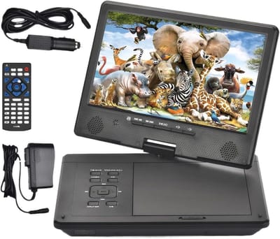 Mobiele DVD-speler - Draagbare CD-speler - Reizen en buiten - High Definition Video - 10.1 inch scherm - Zwart