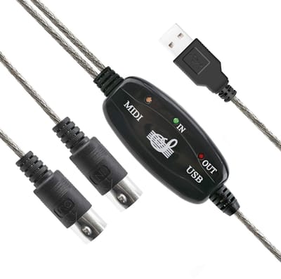 Dailygoody - USB MIDI Kabel - Adapter voor muziekkeyboard naar PC en laptop - Ideaal voor muziekproductie - Hoge kwaliteit en flexibel - Geschikt voor
