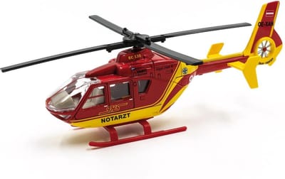 Jägerndorfer - 1103 Helikopter Noodarts - Alpin Heli 6 Miniatuur Model - 1:50 - Kerstdorp