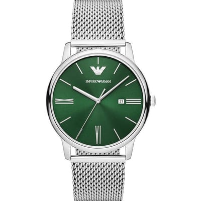 Emporio Armani Minimalist Heren Horloge Zilverkleurig AR11578