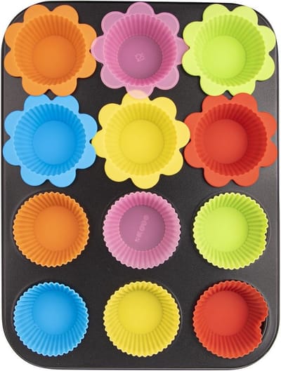 Muffinvorm met Cupcake Vormpjes 12 stuks - Bakvorm - Cupcake Vorm - Muffin - Vormpjes - Muffinvormpjes - Voeringen