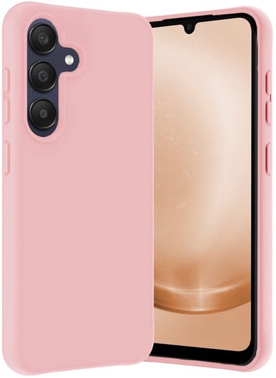 Hoes - Geschikt voor Samsung Galaxy A26 - Sterk & Shockproof - Hoesje Cover - Siliconen Case - Lichtroze