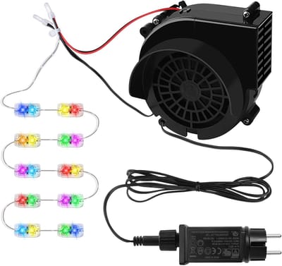 Vervangende luchtblazer 2.5A voor opblaasbare items met 12V/3A adapter en 10 kleurrijke LED-lampen voor buitenopblaasdecoraties