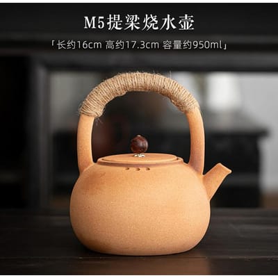 Japanse Stijl Handgemaakte Kungfu Theeset Theepot Ronde Brandplaat Snelle Alcoholbrander Drooggebakken Klei Theepot Straal Ketel Theeservies Keuken Bar