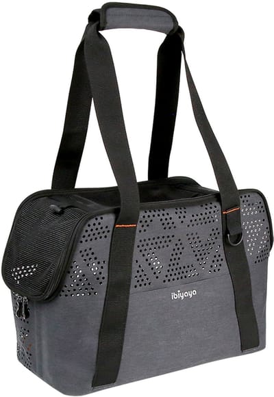 Ibiyaya Hondendraagtas en kattendraagtas lichtgewicht – waterdichte pet tote bag – ademende huisdierendraagtas – vormvaste reistas voor huisdieren – retro design grijs