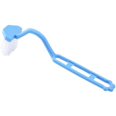 Brosse de toilette en silicone avec long manche, nettoyeur flexible, brosse de salle de bain, support à séchage rapide, accessoires de salle de bain white
