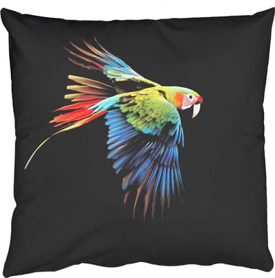 Sierkussens - Kussentjes Woonkamer - 50x50 cm - Papegaai - Kleurrijk - Vleugels - Sierlijk
