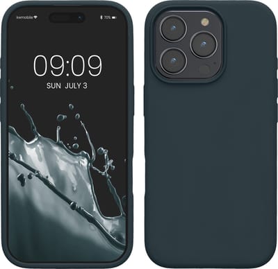 kwmobile telefoonhoesje geschikt voor Apple iPhone 16 Pro Max - Hoesje met siliconen coating - Smartphone case in leisteen