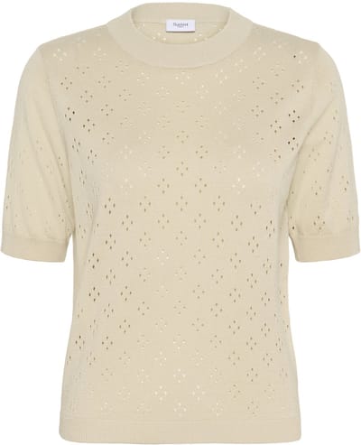 Saint Tropez OlineSZ SS Pullover Dames Trui - Oatmeal