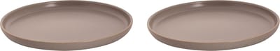 Palmer - Sandy Loam - Bord - 2 stuks - ø 28 cm - Grijs - Stoneware - Bordenset