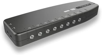 Signaalversterker - Versterker TV Signaalverdeler - Signaal Verdelen - IR-bypass Functionaliteit - 6 Uitgangen - Grijs