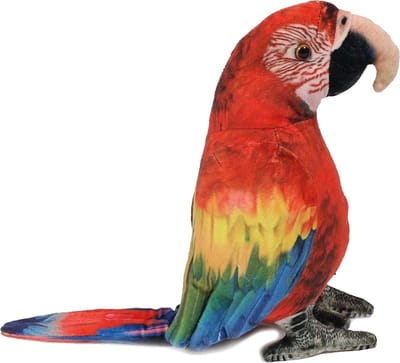 Pia Soft Toys Knuffeldier Papegaai - zachte pluche stof - premium kwaliteit knuffels - rood/geel - 20 cm - Papegaaien