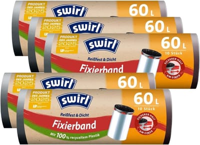 Vuilniszakken - Afvalzakken - Huishoudelijk Gebruik - Met Bevestigingsband - 60 Liter