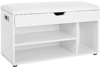 Schoenbank - Schoenkast - Bank met Opbergruimte - Hocker - Wit