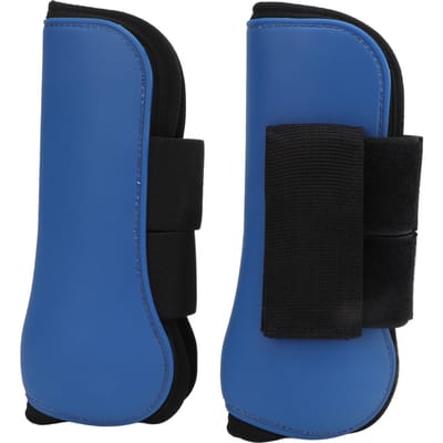 Protège-jambes pour cheval Rembourrage élastique Coussin intérieur Bottes avant pour cheval pour l'entraînement au saut d'obstacles et l'équitation Medium 31.5x15.75in blue