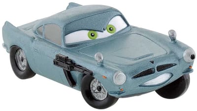 Disney Cars 2 - speelfiguur Finn MCmissle - +/- 7 cm - merk: Bullyland - plastic - Let op wielen draaien niet